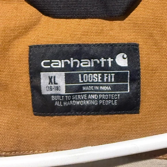 Carhartt Canvas Duck Crawford Detroit Jacket Women XL brown corduroy collar barn - Picture 6 of 15